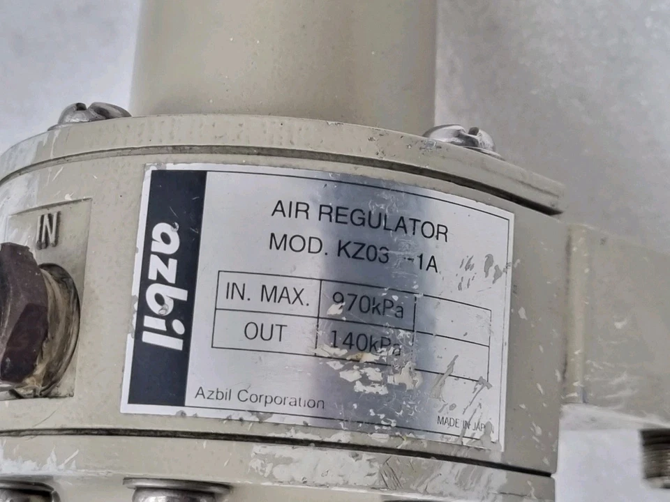Azbil KZ03-1A Air Regulator In Max. 970kPa Out. 140kPA Made In Japan KZ03-1A
